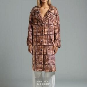 HAPPY X NATURE VINTAGE LINED TEXTURE COAT SZ XL